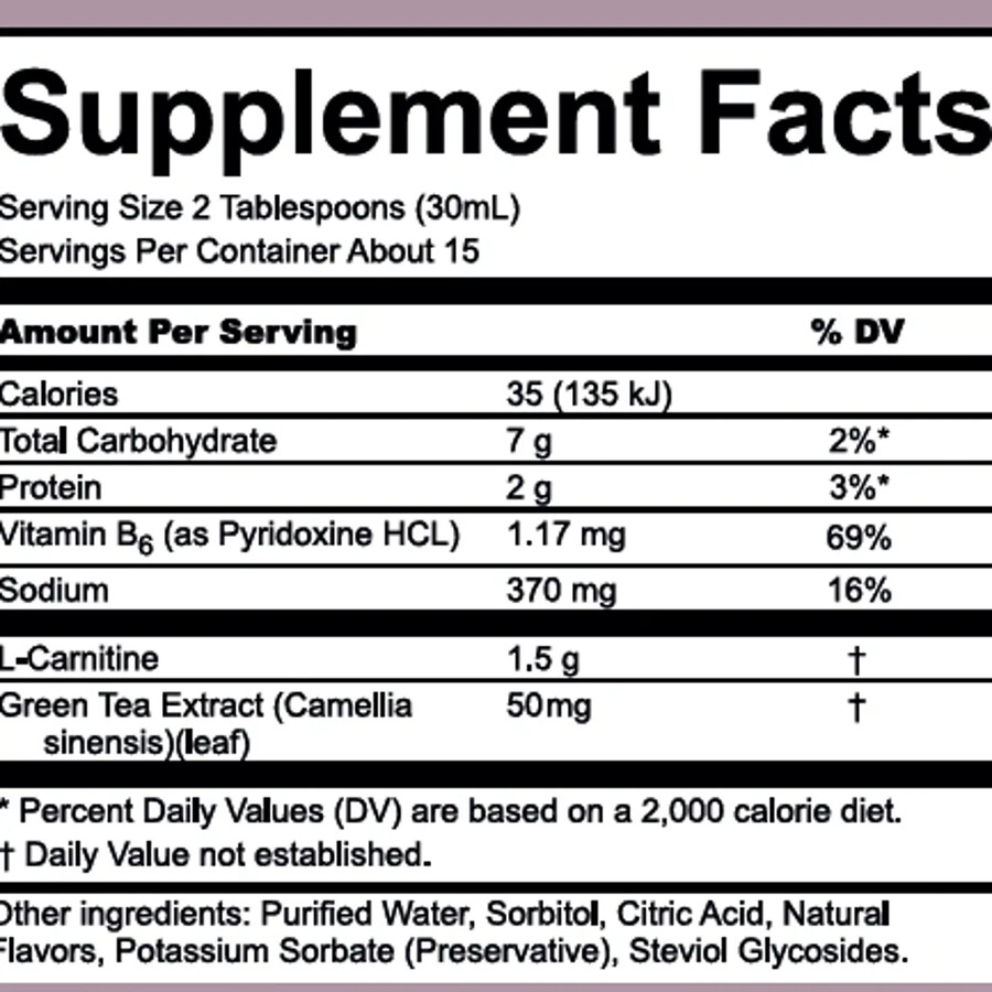 nutriplus l-carnitine apple peach